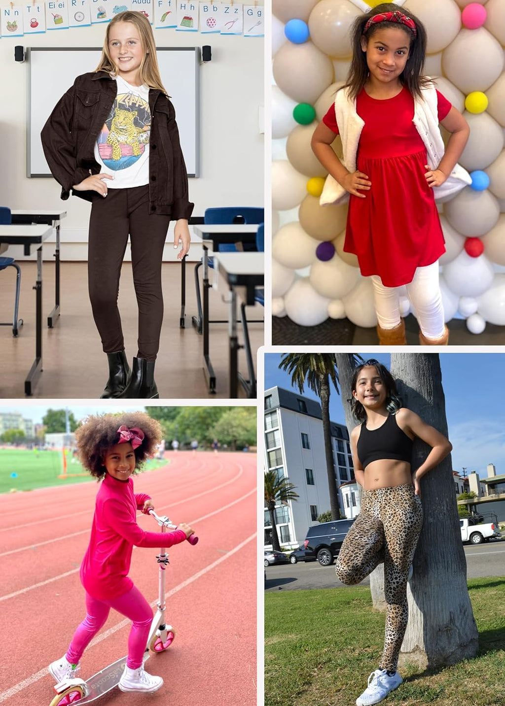 Oh so Soft Leggings for Girls Pants for Girls 2-16 Black | 95% Polyester 5% Spandex, Footless Ankle Length, Pull-On Elastic Waist, under Dresses, Girls Leggings, Black Leggings Girls