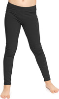 Oh so Soft Leggings for Girls Pants for Girls 2-16 Black | 95% Polyester 5% Spandex, Footless Ankle Length, Pull-On Elastic Waist, under Dresses, Girls Leggings, Black Leggings Girls