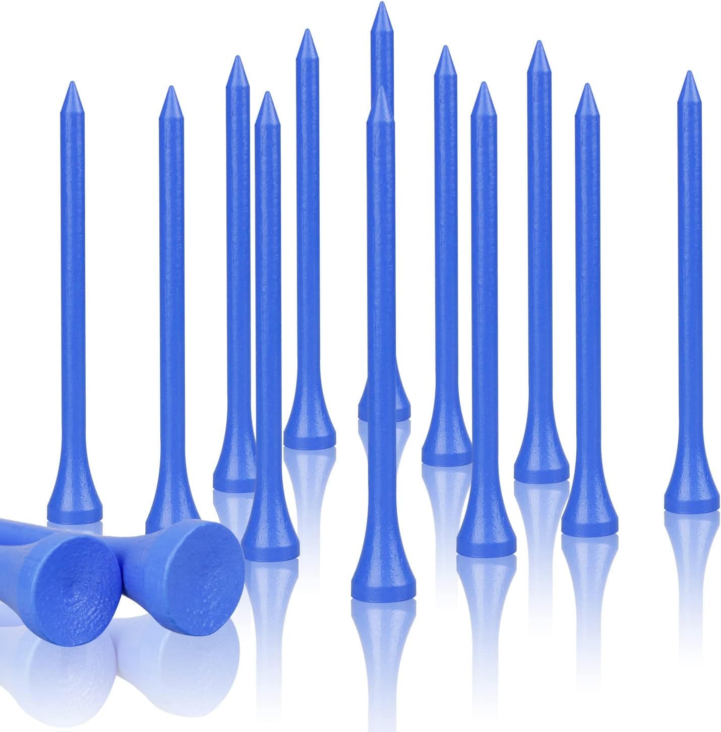 Golf Tees Bamboo Wood Tees 3-1/4" 2-3/4" 2-1/8" 50&100Pcs Professional Multiple Colors Long Golf Tee Bulk, Reduce Friction Side Spin
