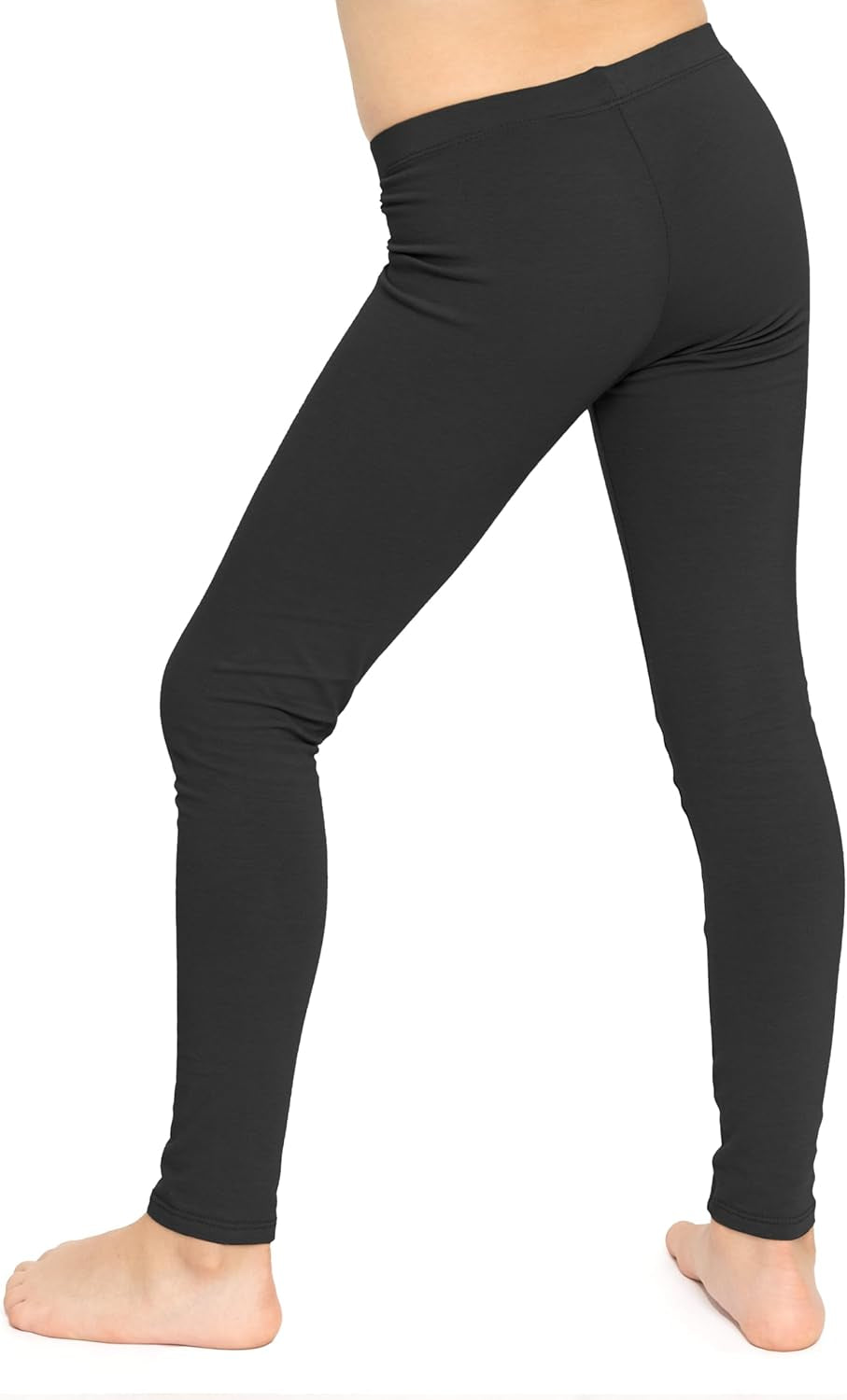 Oh so Soft Leggings for Girls Pants for Girls 2-16 Black | 95% Polyester 5% Spandex, Footless Ankle Length, Pull-On Elastic Waist, under Dresses, Girls Leggings, Black Leggings Girls